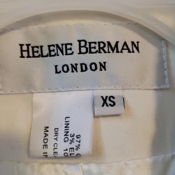 White fitted button down vest with silk lining - Picture 4 of 8